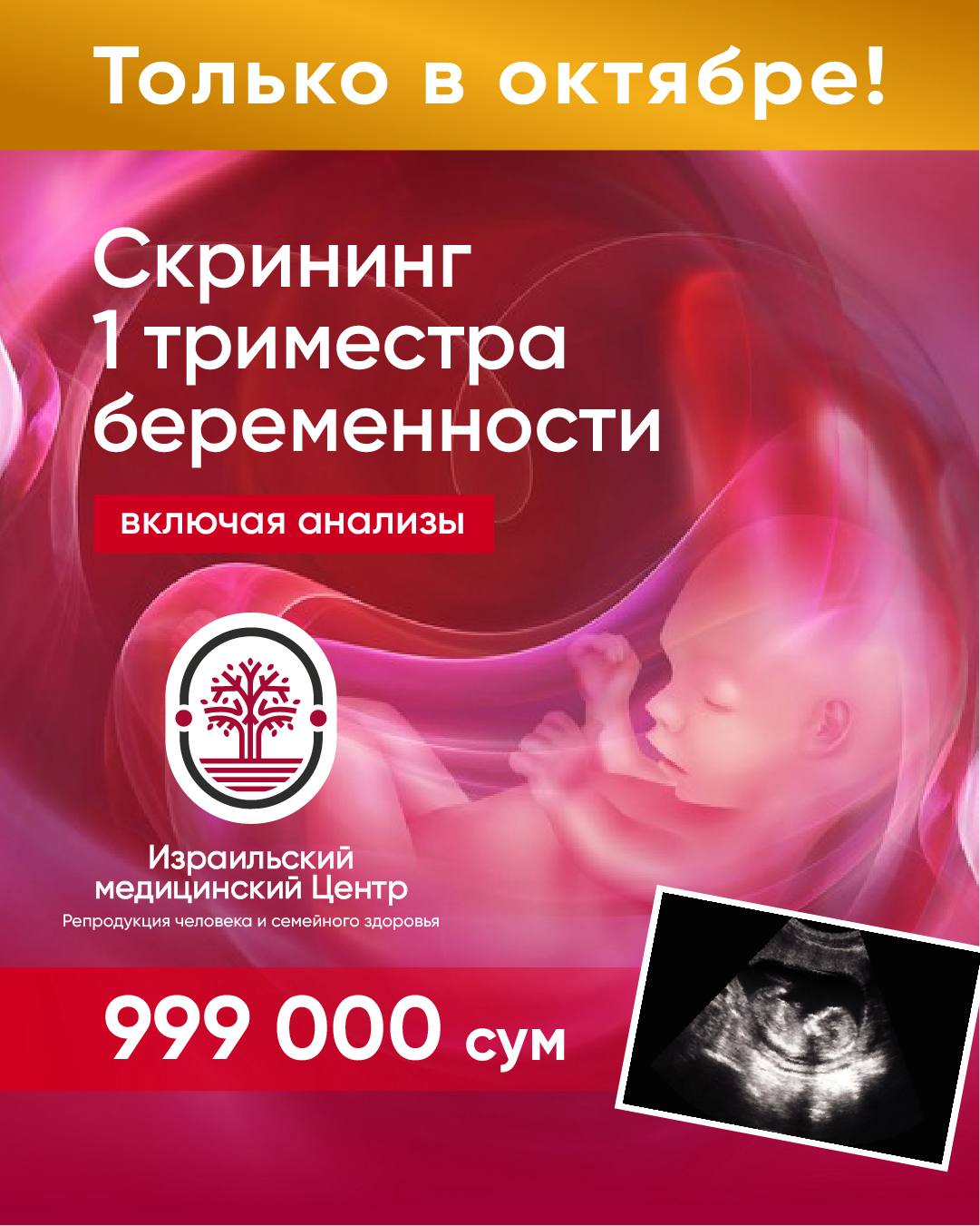 Сикриниг 1 триместра беременности в ИМЦ. Акция